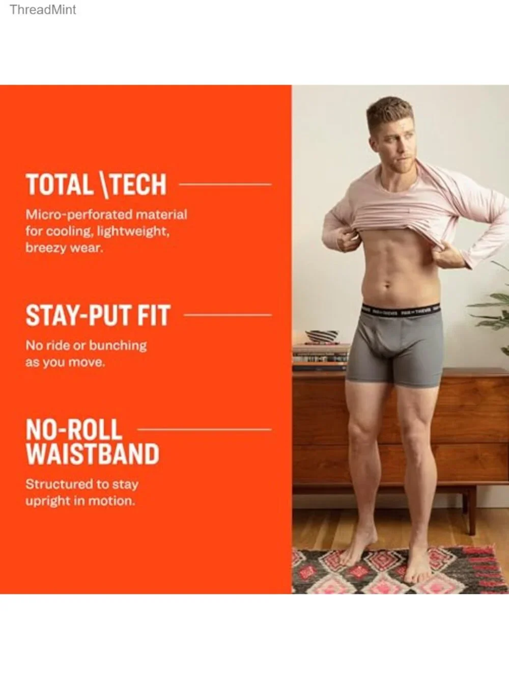 Men's Boxer Briefs Soft Breathable Quick-Dry 4-Way Stretch 3-Pack